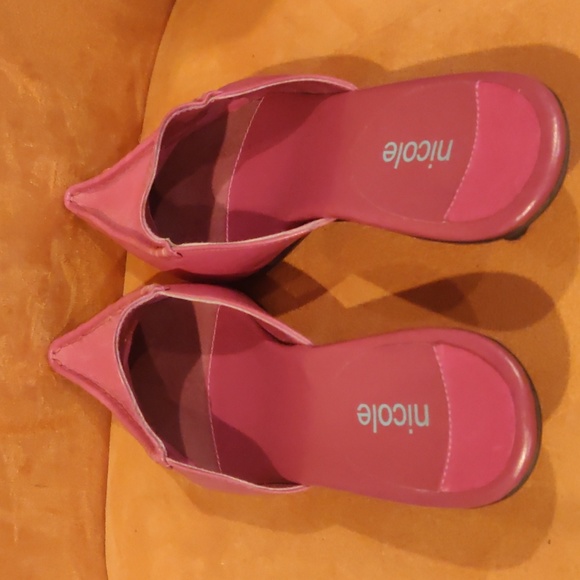 Nicole leather mule slide-in heel - Picture 3 of 4